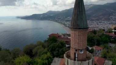 Alanya Castle Alanya Kalesi Aerial View of Mountain and City Turkey
