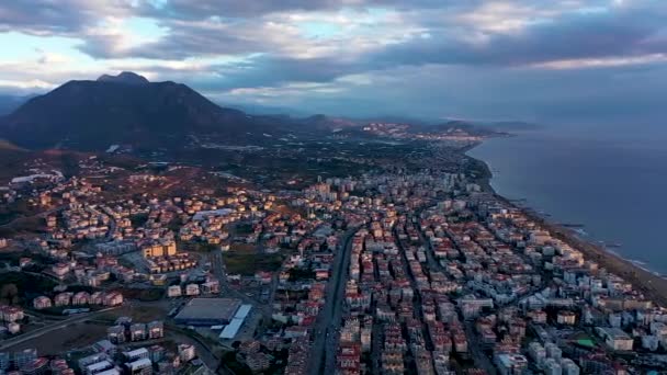 Drone Sul Mare Più Colorato Una Tempesta — Video Stock