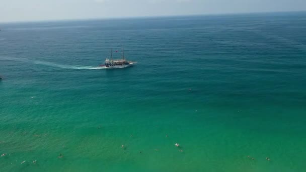 地中海沿岸的游艇 — 图库视频影像