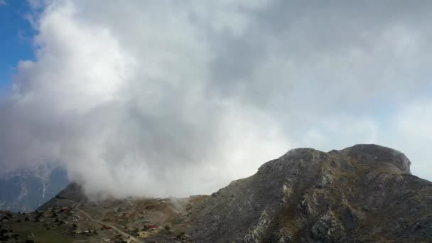 Clouds High Mountains Aerial View — Vídeo de Stock