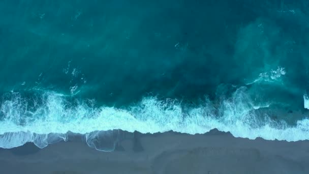 Storm Sea Filmed Drone Sunset — Video