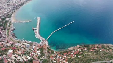 Alanya Castle Alanya Kalesi Aerial View of Mountain and City Turkey