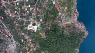 Alanya Castle Alanya Kalesi Aerial View of Mountain and City Turkey