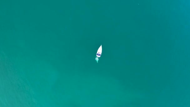 Yacht Mare Filmati Drone — Video Stock