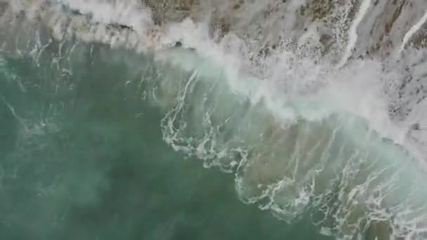 Tormentas Marinas Azules Filmadas Dron — Vídeo de stock