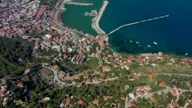 Alanya Castle Alanya Kalesi Aerial View of Mountain and City Turkey
