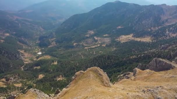 Montanhas Duras Filmadas Drone Turquia Alanya — Vídeo de Stock