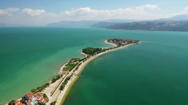 Pulau Semi Dari Danau Besar Alanya Turki — Stok Video