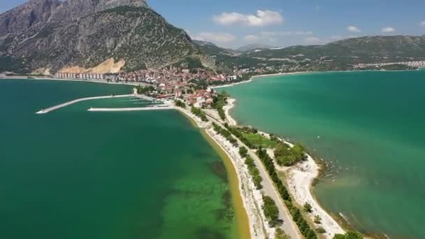 Pulau Semi Dari Danau Besar Alanya Turki — Stok Video