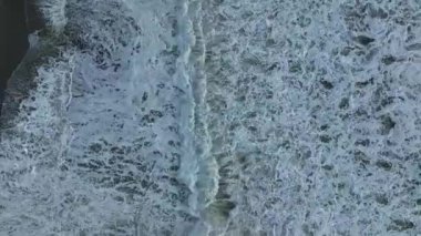 sea filmed on a drone in the sunset