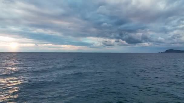 Cloudy Sunset Sea — Αρχείο Βίντεο