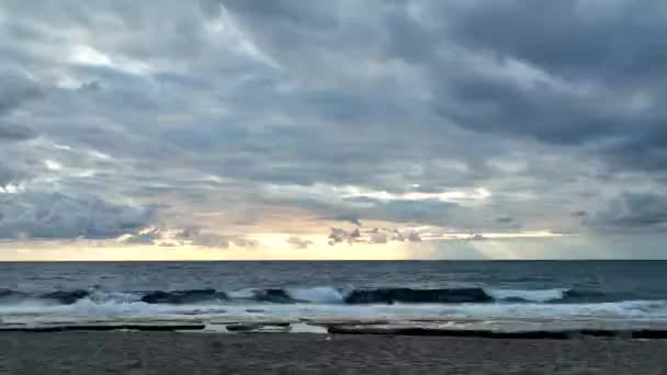 Cloudy Sunset Sea — Αρχείο Βίντεο