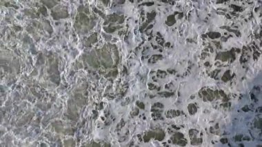 sea filmed on a drone in the sunset