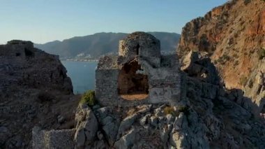 Alanya Castle Alanya Kalesi Aerial View of Mountain and City Turkey