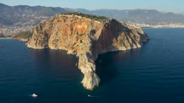 Alanya Castle Alanya Kalesi Aerial View of Mountain and City Turkey