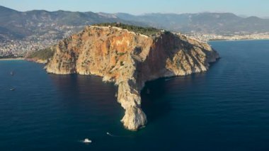 Alanya Castle Alanya Kalesi Aerial View of Mountain and City Turkey