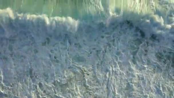 Storm Sea Filmed Drone Sunset — Video