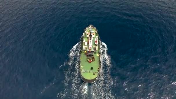 船タグは 航空測量をポートする帆トルコ Alanya — ストック動画