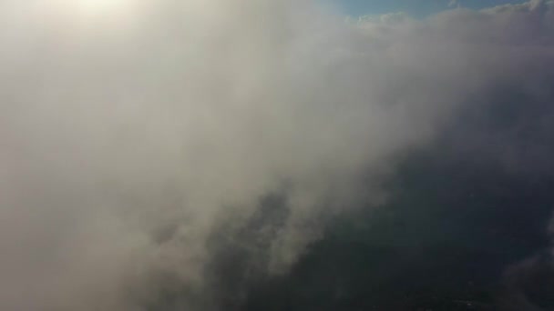 Clouds High Mountains Aerial View — Vídeos de Stock