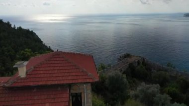 Alanya Castle Alanya Kalesi Aerial View of Mountain and City Turkey