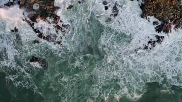 Storm Sea Filmed Drone Sunset — Αρχείο Βίντεο