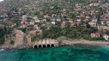 Alanya Castle Alanya Kalesi Aerial View of Mountain and City Turkey
