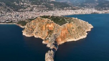 Alanya Castle Alanya Kalesi Aerial View of Mountain and City Turkey