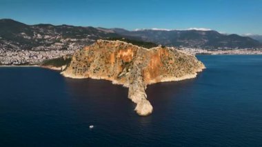 Alanya Castle Alanya Kalesi Aerial View of Mountain and City Turkey