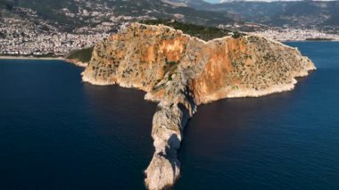 Alanya Castle Alanya Kalesi Aerial View of Mountain and City Turkey