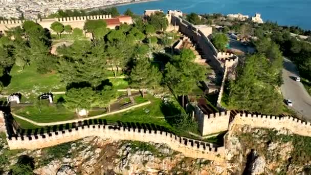 山の上の古い要塞 — ストック動画