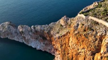 Alanya Castle Alanya Kalesi Aerial View of Mountain and City Turkey