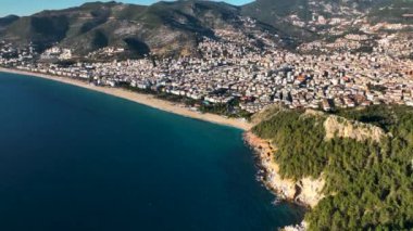 Alanya Castle Alanya Kalesi Aerial View of Mountain and City Turkey