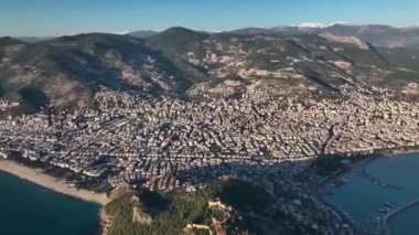 Alanya Castle Alanya Kalesi Aerial View of Mountain and City Turkey