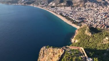 Alanya Castle Alanya Kalesi Aerial View of Mountain and City Turkey