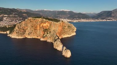 Alanya Castle Alanya Kalesi Aerial View of Mountain and City Turkey