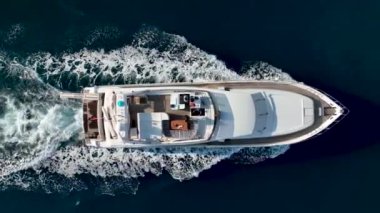 sea filmed on a drone in the sunset