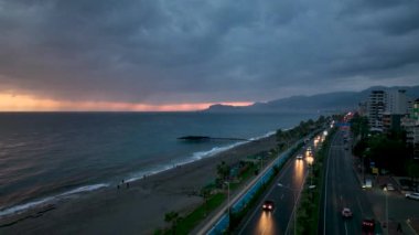 Traffic on the beach
