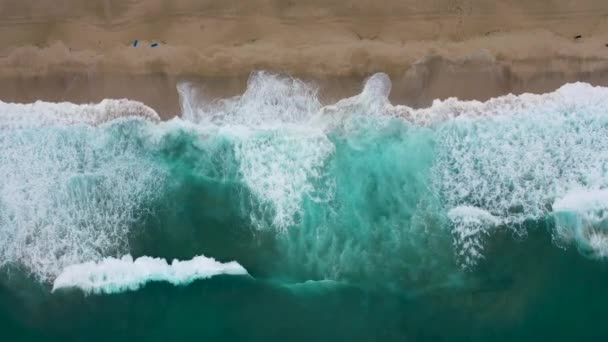 Storm Sea Filmed Drone Sunset — Vídeo de Stock