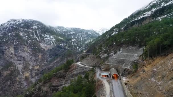 Tunnel Den Bergen — Stockvideo