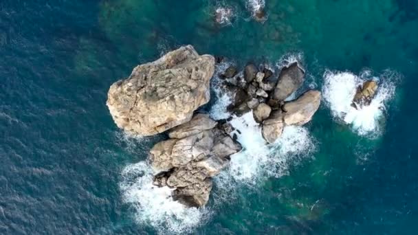 Drone Sobre Mar Más Colorido Una Tormenta — Vídeos de Stock