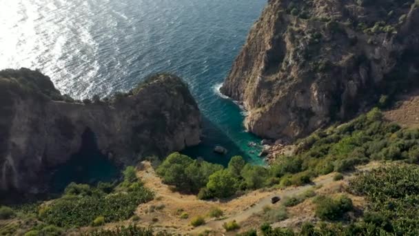 Modrá Laguna Turecku Natočená Dronu — Stock video