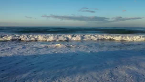 Storm Sea Filmed Drone Sunset — ストック動画