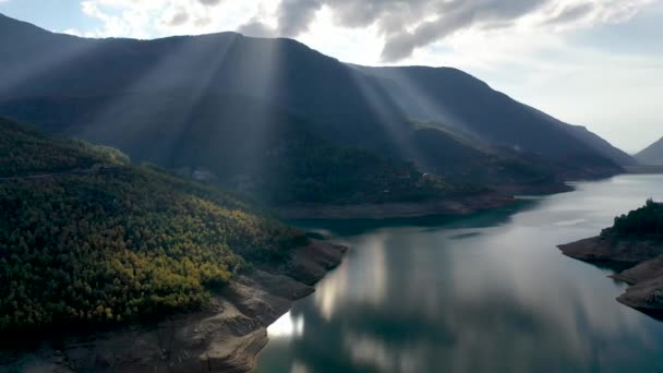 Berg Flod Högt Upp Bergen — Stockvideo