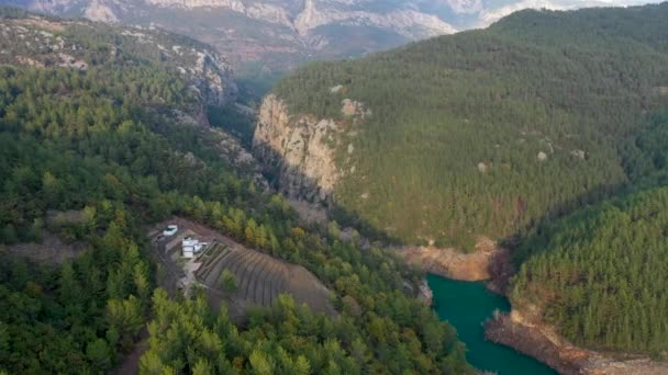 Berg Flod Högt Upp Bergen — Stockvideo