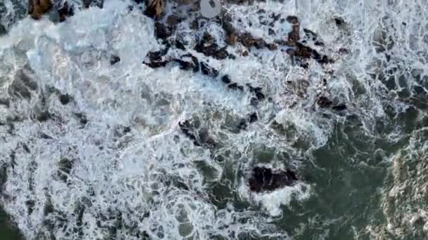 Storm Sea Filmed Drone Sunset — Video Stock