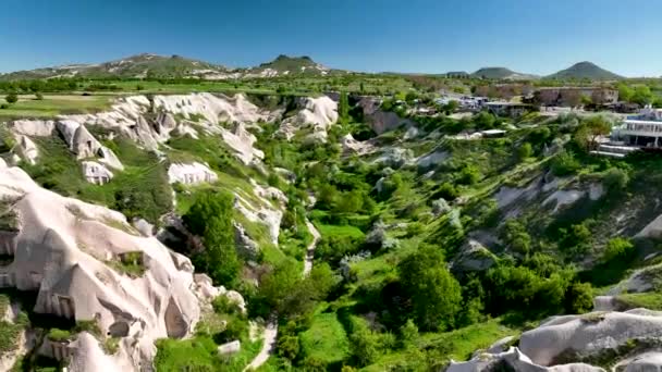 Erstaunliche Landschaft Kappadokien Ist Ein Beliebtes Touristenziel Der Türkei — Stockvideo