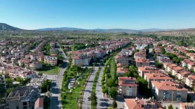 Muhteşem bir manzara. Kapadokya Türkiye 'nin popüler bir turizm beldesi