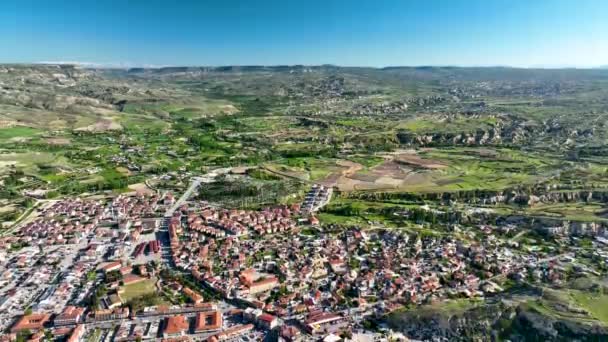 Muhteşem Bir Manzara Kapadokya Türkiye Nin Popüler Bir Turizm Beldesi — Stok video