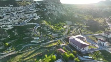 Muhteşem bir manzara. Kapadokya Türkiye 'nin popüler bir turizm beldesi