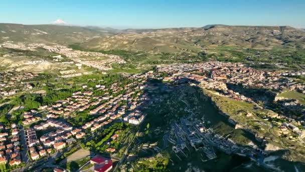 Muhteşem Bir Manzara Kapadokya Türkiye Nin Popüler Bir Turizm Beldesi — Stok video